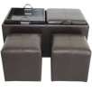 Global Distinctions Double Storage Ottoman with Tray Tables