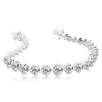Sterling Silver and Cubic Zirconia Graduated Bracelet